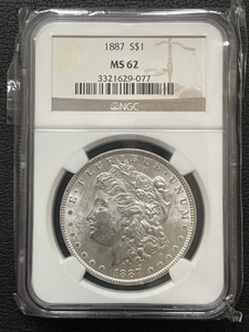 1887 Morgan Dollar NGC MS62
