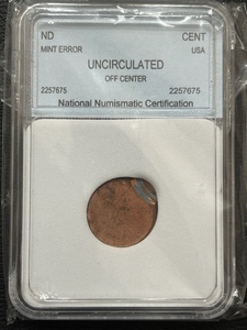 Uncirculated Off Center Cent