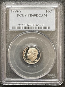 1988-S Roosevelt Dime PCGS PR69 Deep Cameo