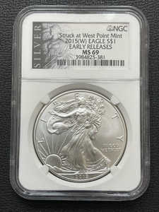 2015-W Silver Eagle Early Release NGC MS69