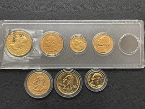 Uncirculated Gold Plated Coin Set