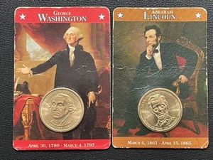 Washington and Lincoln Presidential Dollars Uncirculated
