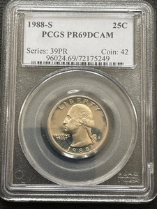 1988-S Washington Quarter PCGS PR69 Deep Cameo