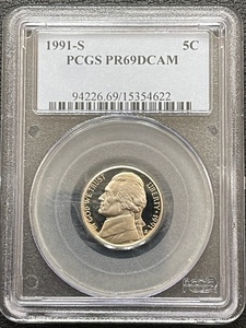 1991-S Jefferson Nickel PCGS PR69 Deep Cameo