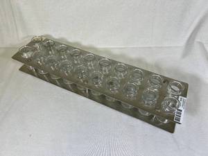 lot 24 image: Glass Bottle Rack with 20 Bottles