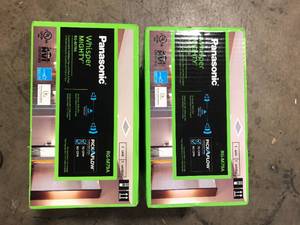 lot 14 image: Lot of 2 Panasonic Whisper Mighty Pick-A-Flow 7090 CFM CeilingWall Bathroom Exhaust Fan, Energy Star with 9 in. x 9 in. Grille Footprint    Customer Returns See Pictures