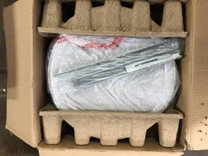 lot 18 image: HOMEWERKS 110 CFM Ceiling Mount Bathroom Exhaust Fan with Bluetooth Speakers and LED Light  Customer Returns See Pictures