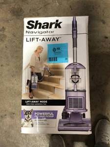 lot 20 image: Shark Navigator Lift-Away Lightweight Bagless Corded HEPA Filter Upright Vacuum for Multi-Surface in Purple - NV352 Customer Returns See Pictures