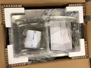 lot 23 image: Glacier Bay All-in-One Drop-In Stainless Steel 33 in. 2-Hole 5050 Double Bowl Kitchen Sink with Pull-Out Faucet Customer Returns See Pictures