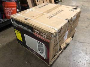 lot 29 image: LG 23,000 BTU 230208-Volt Window Air Conditioner LW2421HRSM Cools 1,400 Sq. Ft. with Cool and Heat, Wi-Fi Enabled   Customer Returns See Pictures