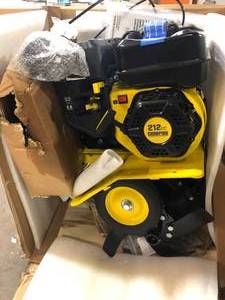 lot 40 image: Champion Power Equipment 22 in. 212cc 4-Stroke Gas Garden Front Tine Tiller with Forward and Reverse  Customer Returns See Pictures