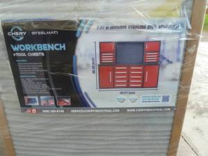 lot 48 image: Steelman Red Work Bench 7Ft- 18D