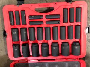 12 in. Drive Metric Impact Socket Set (26-Piece) by SUNEX TOOLS   Customer Returns See Pictures