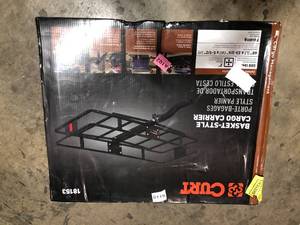 CURT 60 in. x 24 in. CURT Steel Cargo Carrier Hitch Basket (Folding 2 in. Shank, 500 lb. Capacity)    Customer Returns See Pictures
