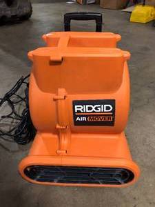 RIDGID 1625 CFM 3-Speed Portable Blower Fan Air Mover with Collapsible Handle and Rear Wheels for Water Damage Restoration    Customer Returns See Pictures