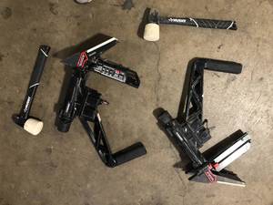 Lot of 2 Husky Pneumatic 3-in-1 15.5-Gauge and 16-Gauge 2 in. Flooring Nailer and Stapler with Quick Jam Release Customer Returns See Pictures
