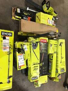 Lot of Assorted Ryobi Lawn Care Items Various Models and Conditions Customer Returns See Pictures