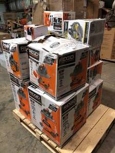 Pallet of Ridgid WetDry Shop Vacs Various Sizes and Conditions Customer Returns See Pictures
