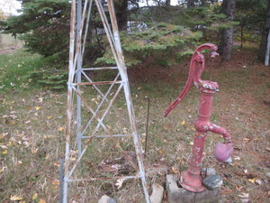 lot 159 image: Windmill & Hand Power Water Pump
