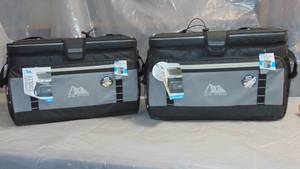 lot 50 image: 2 Pack AZ Pro 48 Can SuperFoam Zipperless Flip Open Cooler With Shoulder Strap NEW