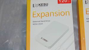 lot 65 image: 2 Pack Portable KESU Expansion External Hard Drive KESU-2518 120GB PC Laptops NEW