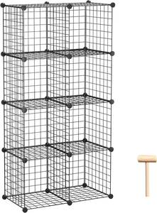 lot 8 image: Magical Panels Storage Wire Cube Storage, 8-Cube Organizer Metal NEW