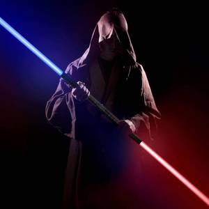 lot 20 image: Jvmusaber Double-Bladed Lightsaber Toy, RGB USB C Charge Light Saber, 2-in-1 Detachable Alloy Hilt, 12 Colors and 4 Modes & Sounds, NEW