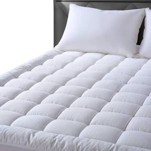 lot 47 image: EASELAND Queen Size Mattress Pad Pillow Cover Quilted Fitted Mattress Protector Cotton Top 8-21 Deep Pocket Cooling Mattress Topper (60x80 Inches, White) NEW
