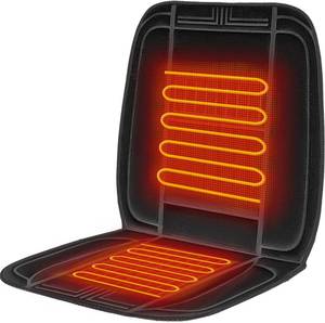 lot 48 image: 2 pack CARSHION Seat Cushion with Fast HeatSoft Warm Black Heated Seat Cover for WinterCold Days NEW