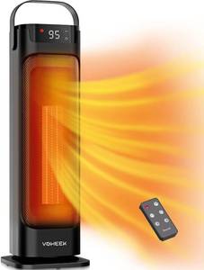 lot 56 image: Voweek 24 Space Heater,1500W PTC Fast Heating Ceramic Heater  Electric Heater with Thermostat, Remote, 12H Timer, 90° Oscillating NEW