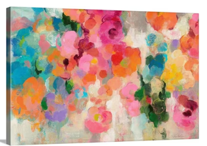 lot 94 image: Colorful Garden I Crop  by Silvia Vassileva Canvas Wall Art  Model # 2400094_24_36x24 UPC Code # 671983030683