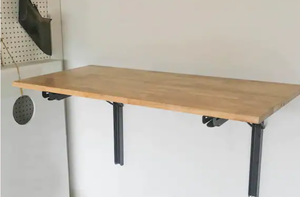 lot 95 image: 48 Inch Wall Mounted Folding Workbench NEW