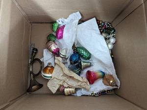 Collection Of Old Christmas Bulbs And Ornaments