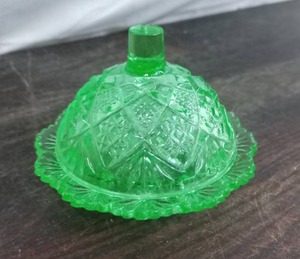 Uranium Butter Dish by Cambridge