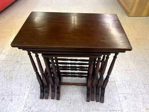 lot 24 image: Antique Nesting Tables from England