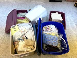 lot 54 image: Fabric & Crocheting Totes