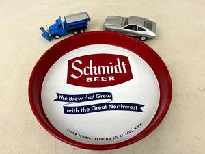 lot 91 image: Schmidt Beer Tray & Toy Vehicles