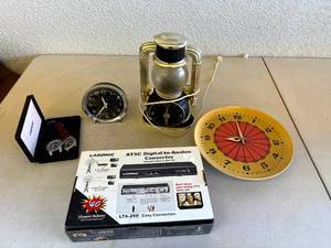 lot 104 image: Clock, Watches, Digital Converter & Misc