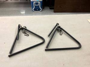lot 202 image: Pair of Triangle Dinner Bells