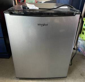 lot 13 image: Whirlpool Stainless Steel 2.7 Cubic Foot Mini Fridge