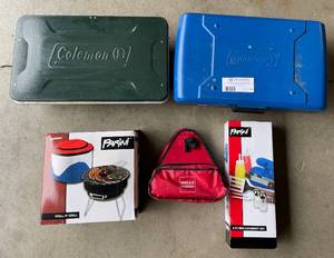 lot 15 image: Lot of Camping Supplies and Portable Grills 