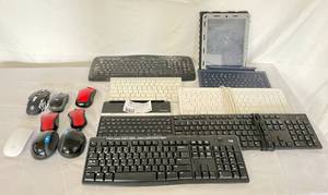 lot 21 image: HUGE Lot of Wireless Computer Mice, Laptop Keyboards and Tablet Keyboards