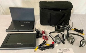 lot 22 image: Polaroid Duel Screen Portable DVD Player Set