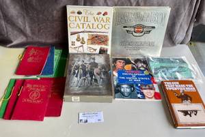lot 64 image: Lot of Books on the Civil War, Guns, Harley Davidson and More