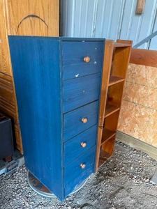 lot 126 image: Tall Chest of DrawersDresser and Bookshelf.  