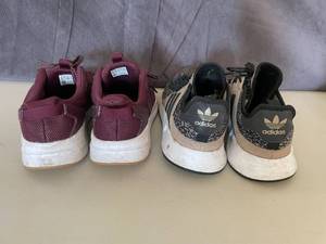 lot 89 image: 2 Pair Adidas Womens Cloudfoam Athletic Shoes Size 8