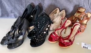 lot 95 image: Lot of Various Womens High Heel Shoes 7.5