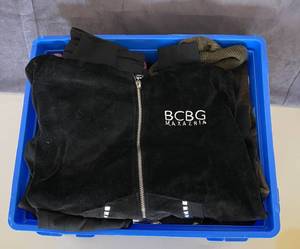 lot 113 image: Crate Full of Size XS S Womens Clothes, Sweatshirts, Pants Tops