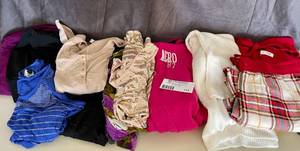 lot 114 image: Lot of Womens Size XL Clothes- New Pajama Set, Sweaters and More
