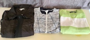 lot 116 image: Lot of Womens CJ Banks Zip Front Jackets and Sweater-Size 2X
